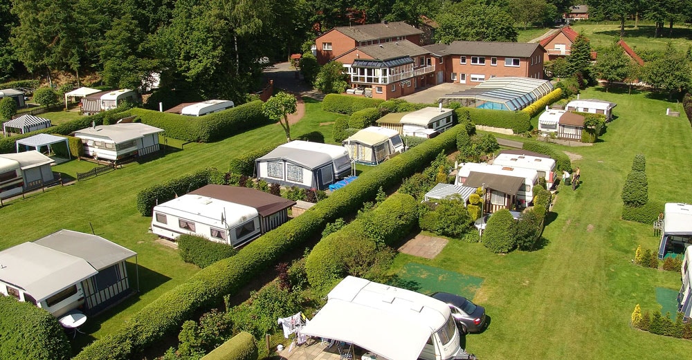 Vogelperspektive campingplatz